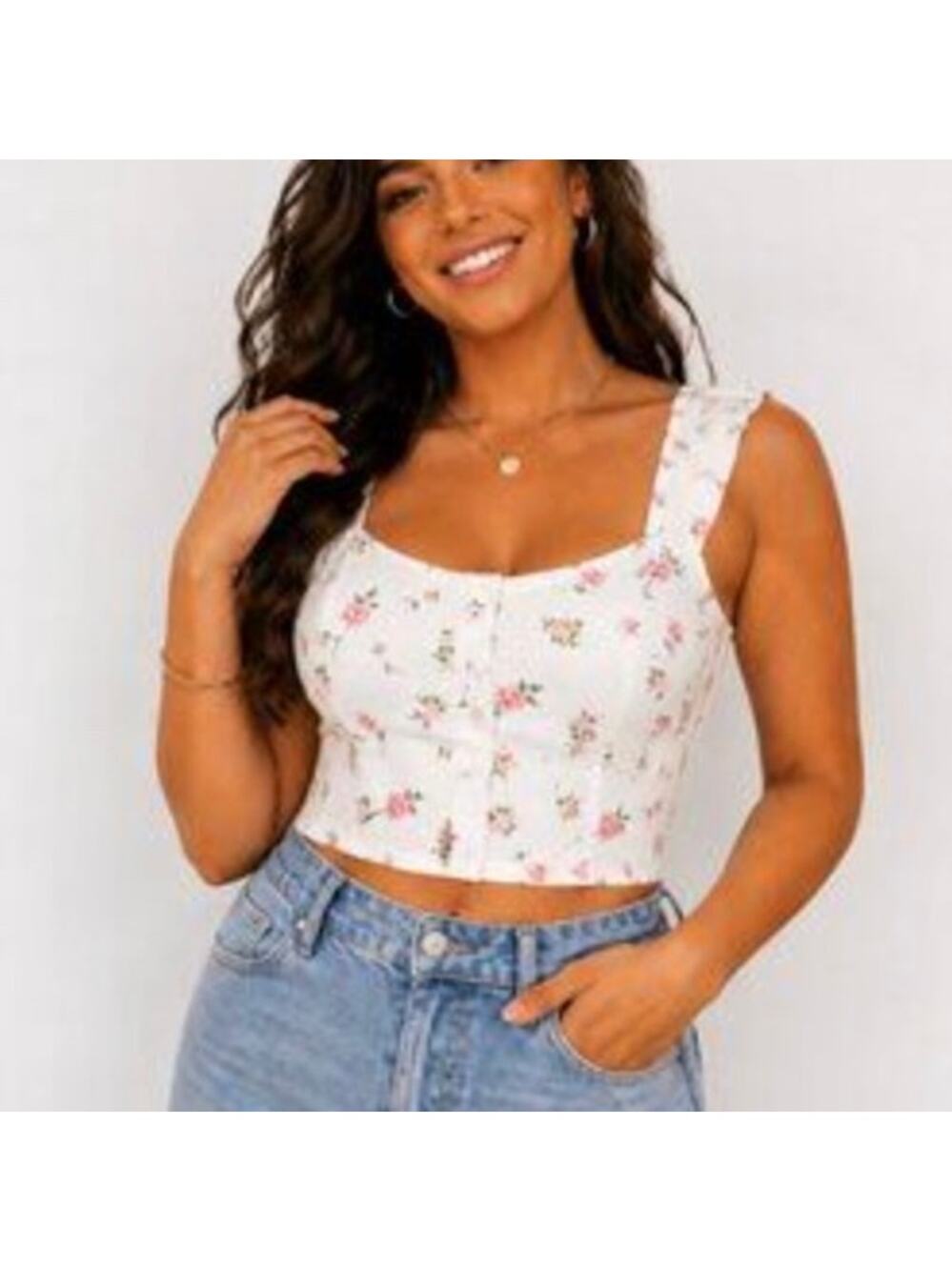 Joie Floral Cropped Top Women's Small
